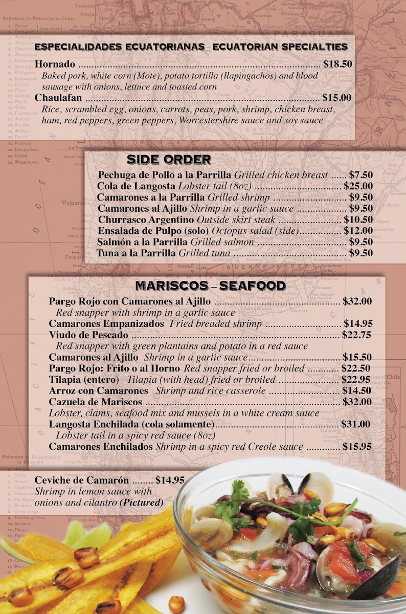 Tierra Colombiana Restaurant Menu - Image 2