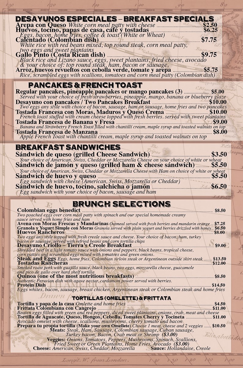 Tierra Colombiana Restaurant Menu - Image 6
